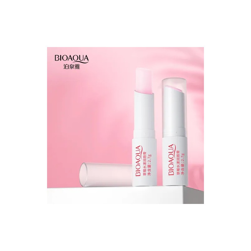 2 Bálsamos Para Labios Hidratante Humectante De Fresa Y Aloe