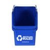 Recycling Rules! 6 Gallon Stackable Recycling Bin Container in Blue,