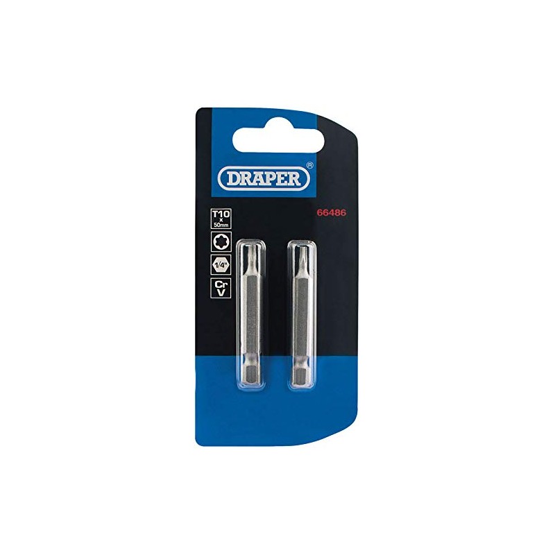 Draper 66481 T6 1/4" Hex Draper TX-Star® Insert Bit 50mm