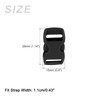 METALLIXITY Side Quick Release Buckle (10-11mm/0.4"-0.43") 5Pcs, Plastic Adjustable Buckles