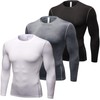 3 Pack Compression Shirts Men Long Sleeve Athletic Workout Tshirt