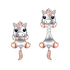 Cat/Koala/The Panda/Penguins/Axolot Earrings for Women 925 Sterling Silver Cat Stud Earrings Jewellery Gifts, Sterling Silver, Cubic Zirconia