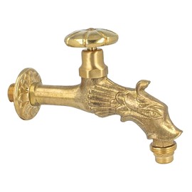Tecuro Nostalgic Garden Tap, Garden Valve with Dragon Head with Wall Rosette