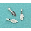 Aanraku MEDIUM SILVER Plated LEAF Bail Pack of 25