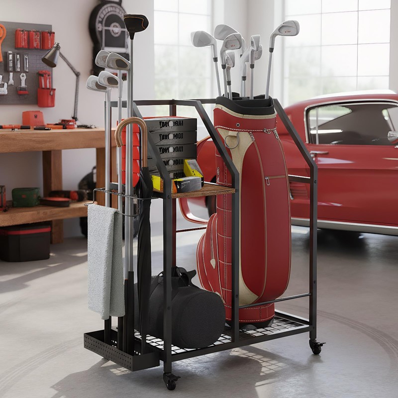 VonDream Golf Storage Organizer for Garage, Golf Bag Storage Rack