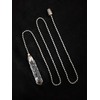 Large Glass Cord Pull 10cm with Chrome Silver Trim -