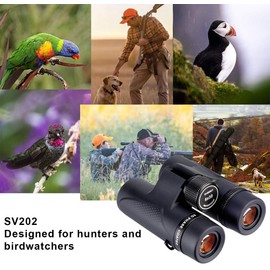 SVBONY SV202 Binocular Compact for Adults Hunting 8x32 IPX7 Waterproof ED Glasses BaK4 Prism for Bird Watching