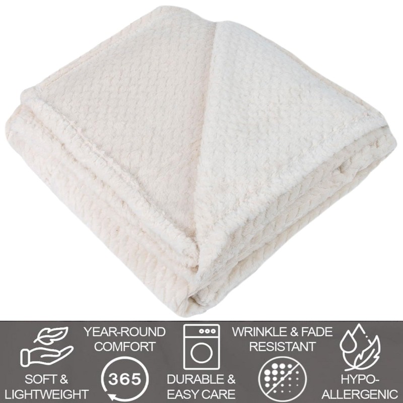 Bulk 50x60 Throw Blankets 24 Pack for Wedding Favors, Guests