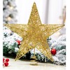 20cm Christmas Tree Topper, Gold Tree Topper Star Xmas Star