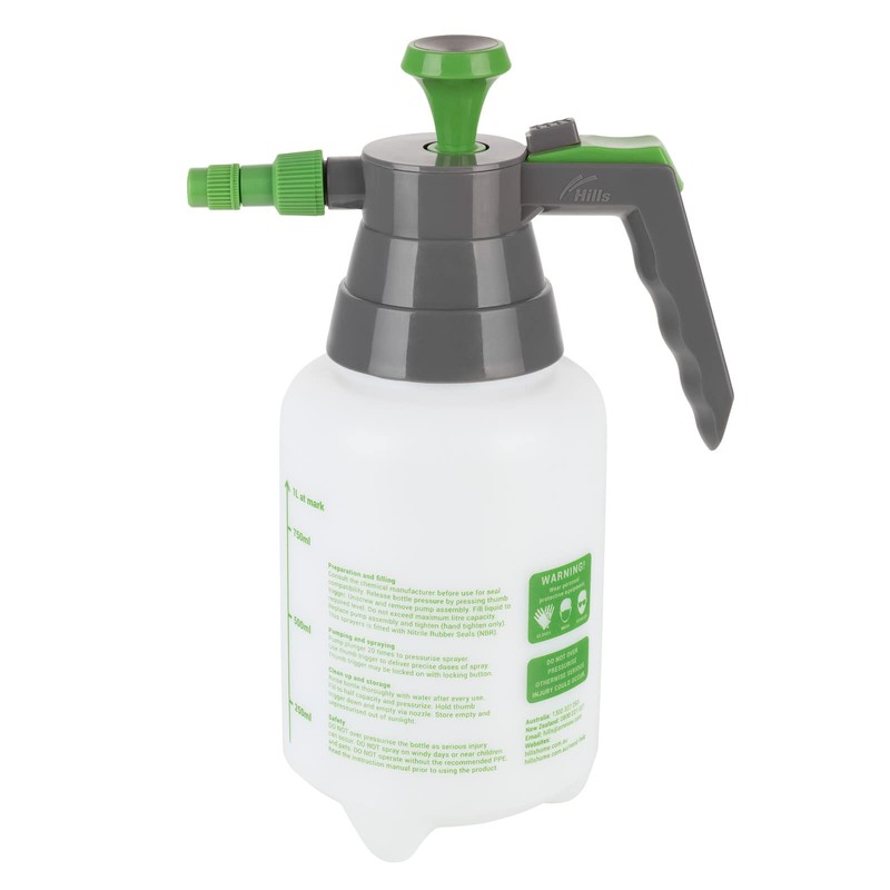 Hills 100724 Garden Pressure Sprayer, 1 Liter Capacity, Multicolor