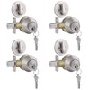 Gobrico Satin Nickel Single Cylinder Deadbolts 4 Pack,Keyed Alike Locks