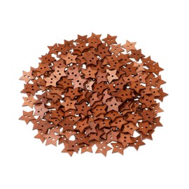 100Pcs 20MM Brown Small Wooden Star Buttons for Crafts, Brown Vintage Star Buttons for Sewing, Wooden Decorative Buttons with 2 Holes, Scrapbooking Craft Sewing Buttons and Fasteners
