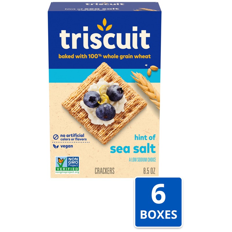 Triscuit Hint of Sea Salt Whole Grain Wheat Crackers, Vegan