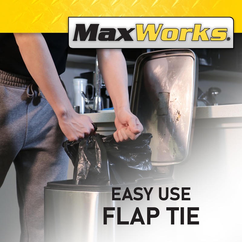 MaxWorks 51068 Heavy-Duty Trash Bags, 50 Gallon, 50-Pack, 1.5 Mil