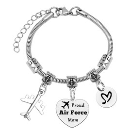 Airforce Mom Gift Military Wife Gifts Military Mom Gifts Jewelry Military Deployment Gift Mother's Day Gift for Mom Proud Air Force Mom Jewelry Christmas Birthday Gift for Army Mom Air Force Mom