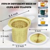 Tea strainer with lid/drip tray, extra fine mesh 304 stainless