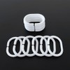 12 pcs Shower Curtain Rings Plastic Shower Curtain Hooks C-Shaped