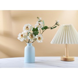 HUPADOBIL - Blue Small Ceramic vase Dry Flower Vases for Home Decor Bohe vase Dried Flowers Home, Living Room,Modern, Minimalist,Centerpieces Office Desk Gift(S Blue)