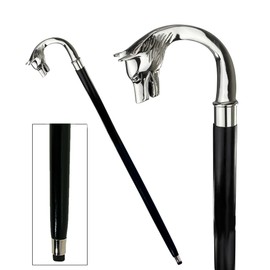 Design Toscano TV10578 Empress Collection: Majestic Wolf Solid Hardwood Walking Stick, cherry