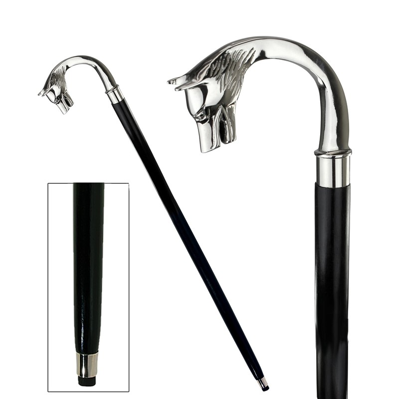 Design Toscano TV10578 Empress Collection: Majestic Wolf Solid Hardwood Walking