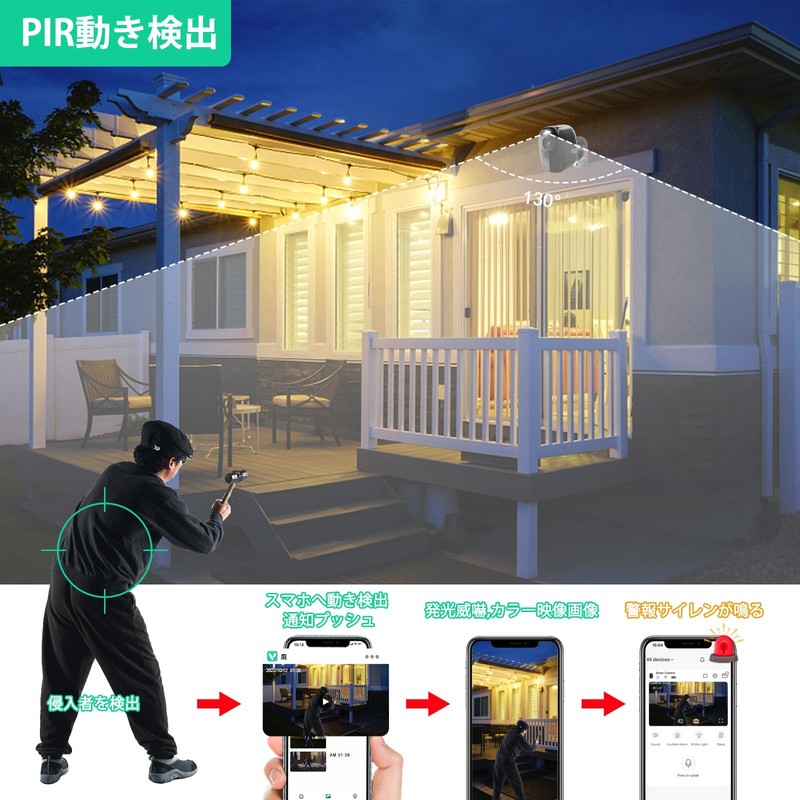 4 Megapixels, Night Color Shooting: Security Camera, Wireless Outdoor, Strong