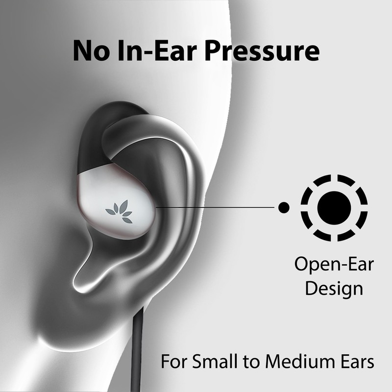 Avantree Resolve (Small-Medium) – Wired Open-Ear Earbuds w/Mic & Over-Ear
