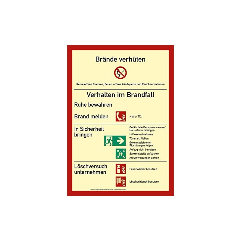 'Fire Order (without fire alarm – Sign 29,7x21 cm