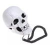 TechMel Telefono De Casa Fijo Forma De Craneo Calavera Blanca