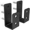 KOMOHOM 2x4 Door Barricade Brackets for Wood, U-Shaped Security Brackets