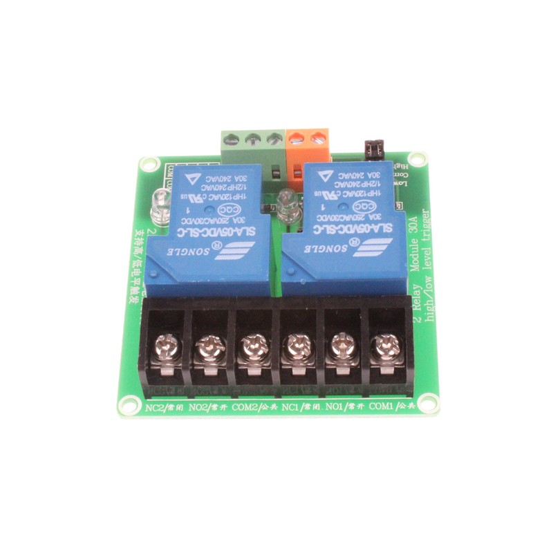 NOYITO 30A 2-Channel Relay Module High Low Level Trigger with