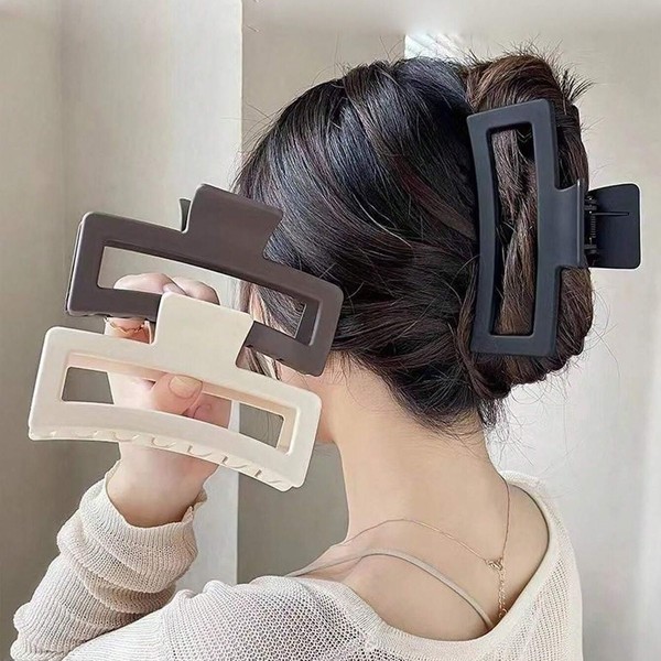 3Pcs Jumbo Hair Claw Clips for Thick Hair, 5 Inches