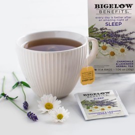 Bigelow Tea Benefits Sleep Chamomile & Lavender Herbal Tea, 18 ct