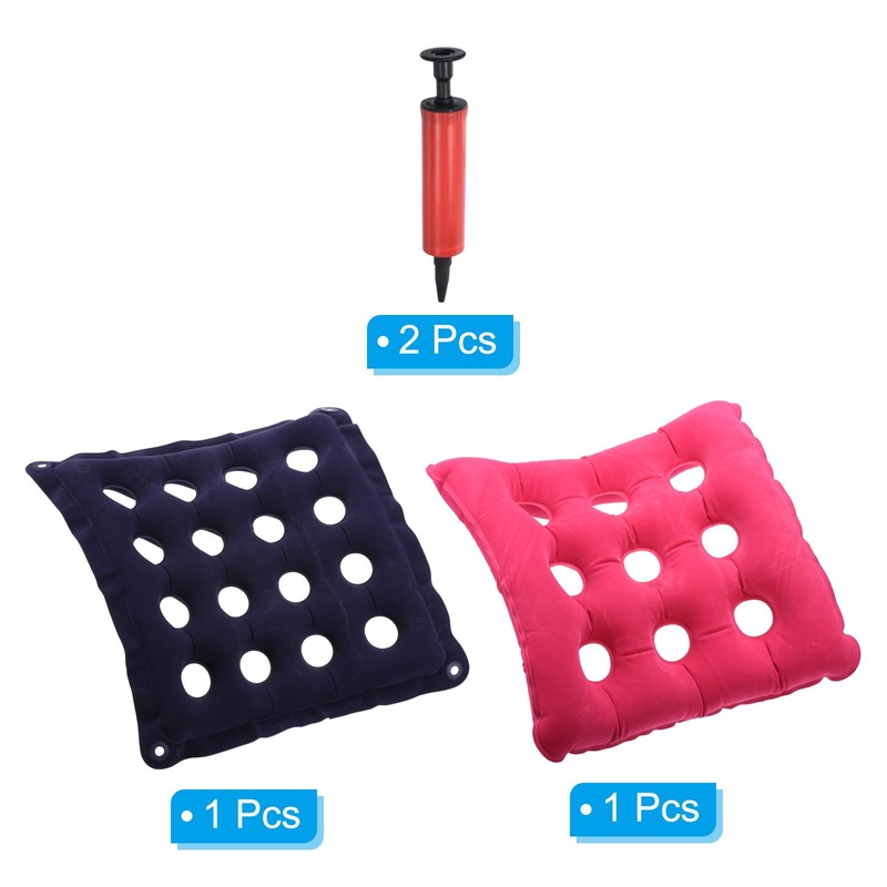 PATIKIL Inflatable Seat Cushion 2 Sets Portable Chair Cushion Backrest