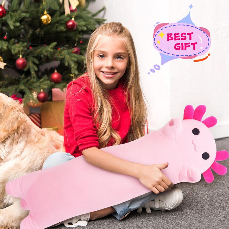 MIAOHAHA Plush Axolotl Toy Stuffed Animal Axolotl Toy Pillow Body