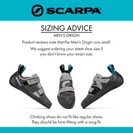 SCARPA Origin - Zapatos de escalada para hombre para gimnasio y escalada deportiva, Covey/Negro, 10.5 US