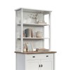 Sauder Cottage Road Engineered Wood Library Hutch in White Finish