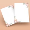 Letter Paper / Envelope Set Elegant with Roses in Dusky