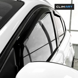 CLIM ART in-Channel Incredibly Durable Rain Guards for Ford Escape 2013-2019, Original Window Deflectors, Vent Deflector, Vent Window Visors, Dark Smoke Car Accessories, 4 pcs - 613289