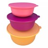 Tupperware Aloha Mixing Bowls 3pc Set Serving Nesting Storing 7.5L,
