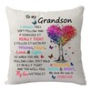 Funny Grandson Pillowcase Gift - Pillow Cover for Boys Birthday,