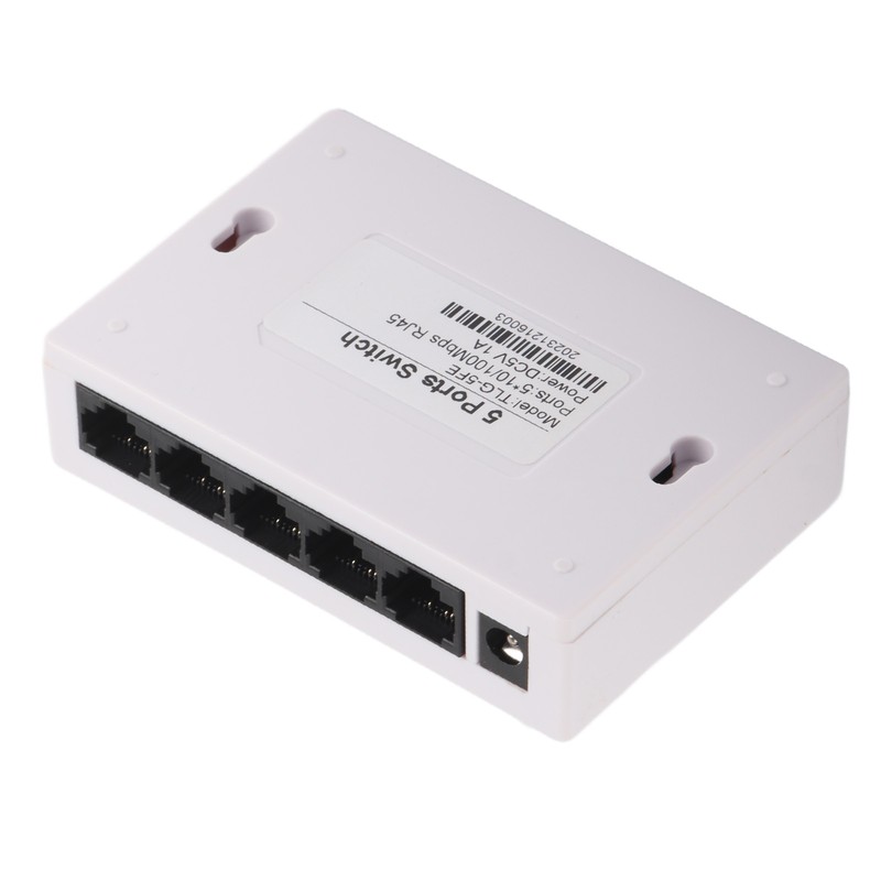 5 Port 10/100Mbps Ethernet Switch Plug and Play Unmanaged Home