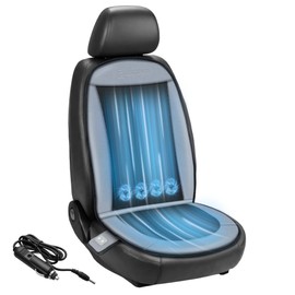 COMFIER Black 12V Cooling Car Seat Cover Cushions, Front Seat Covers for Cars SUV Universal