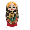 Tomaibaby 5 Pieces Wooden Matryoshka Dolls Figures Valentine's Day Decoration