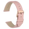 WOCCI 14mm Elegant Leather Watch Strap for Ladies with Rose