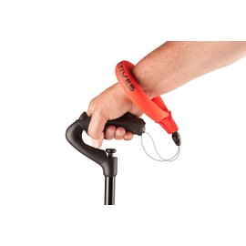 ErgoBracelet Universal Strap/Bracelet That Attaches to Walking Canes & Other Mobility Devices, Comfort Wrist Strap Bracelet That Attaches to 99% of Canes- Color Red