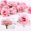Kesoto 50pcs 1.6" Small Silk Flower Artificial Roses Head for