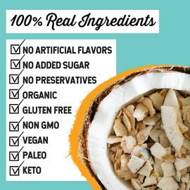 Wildway Organic Coconut Chips - No Sugar Added, Low Carb Keto Snack, Gluten-Free & Certified Organic, Healthy & Tasty, Paleo Friendly, Non-GMO, Sustainably Sourced, 4 Oz, Espresso, 3 Pack