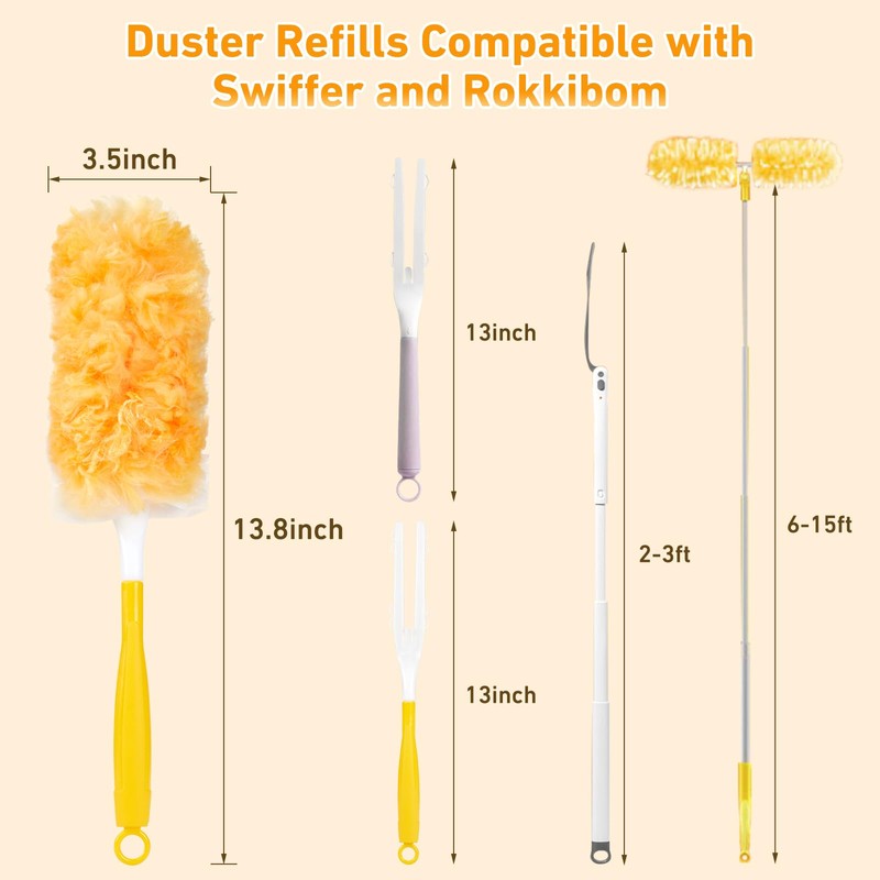 NONSTOP 360° Duster Kit for Swiffer Duster, 25 Pack &