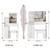 29.2" Small Space Left Bedside Cabinet Vanity Table + Cushioned