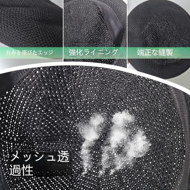 RUNQIU Men's Women's Summer Polyester Cotton Painter's Hat, Flat Knit